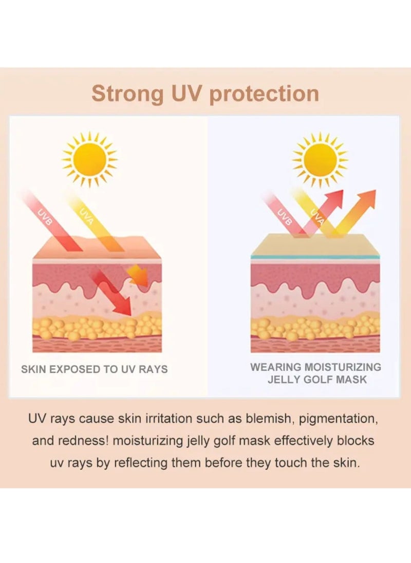 5 Pairs UV Protection Fresh Jelly Face Patch Sunlight Protection Jelly Face Patch Outdoor UV Protection Face Patch Golf Gel Facial Patches Hydrating Skin Care Sunscreen Patch Outdoor Activities Sun Patch