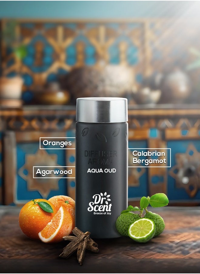 Dr Scent Breeze of Joy Diffuser Aroma Aqua Oud | Premium Oil, Top Notes of Orange, Calabrian & bergamot Made in the UK | For Home, Office, Hotel & SPA (170ml)