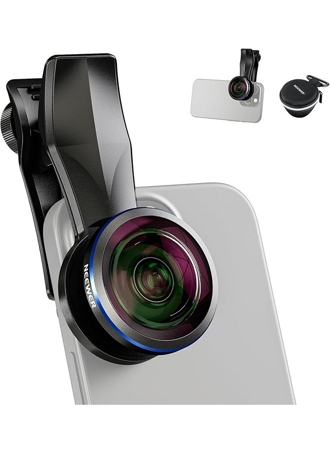 NEEWER 8mm Fisheye Lens with 220° Wide Angle & 17mm Thread Phone Lens Clip, Also for 17mm Threaded Phone Cage/Phone Case/Phone Clamp/Backplate, LS-29 PRO