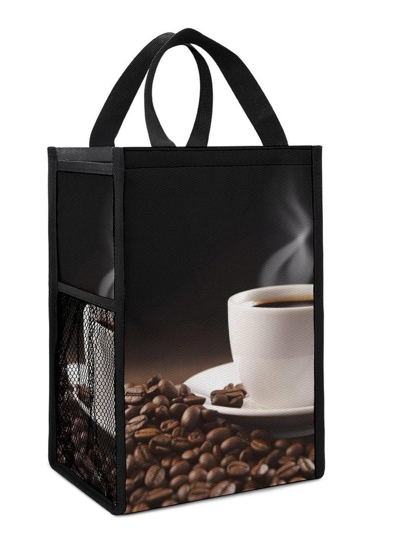 3 pcs Lunch Bag Lunch Box for Men Coffee Cup And Coffee Beans Reusable Insulated Lunch Tote Bag Thermal Cooler Bag