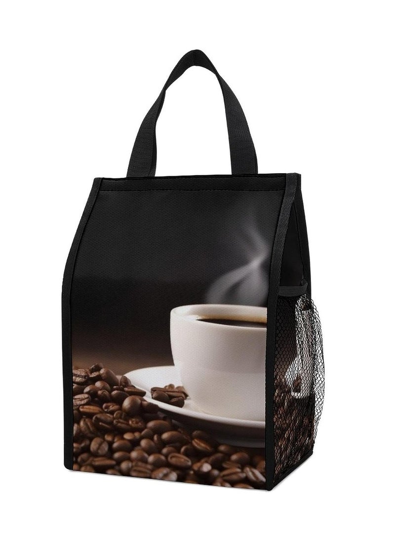 3 pcs Lunch Bag Lunch Box for Men Coffee Cup And Coffee Beans Reusable Insulated Lunch Tote Bag Thermal Cooler Bag