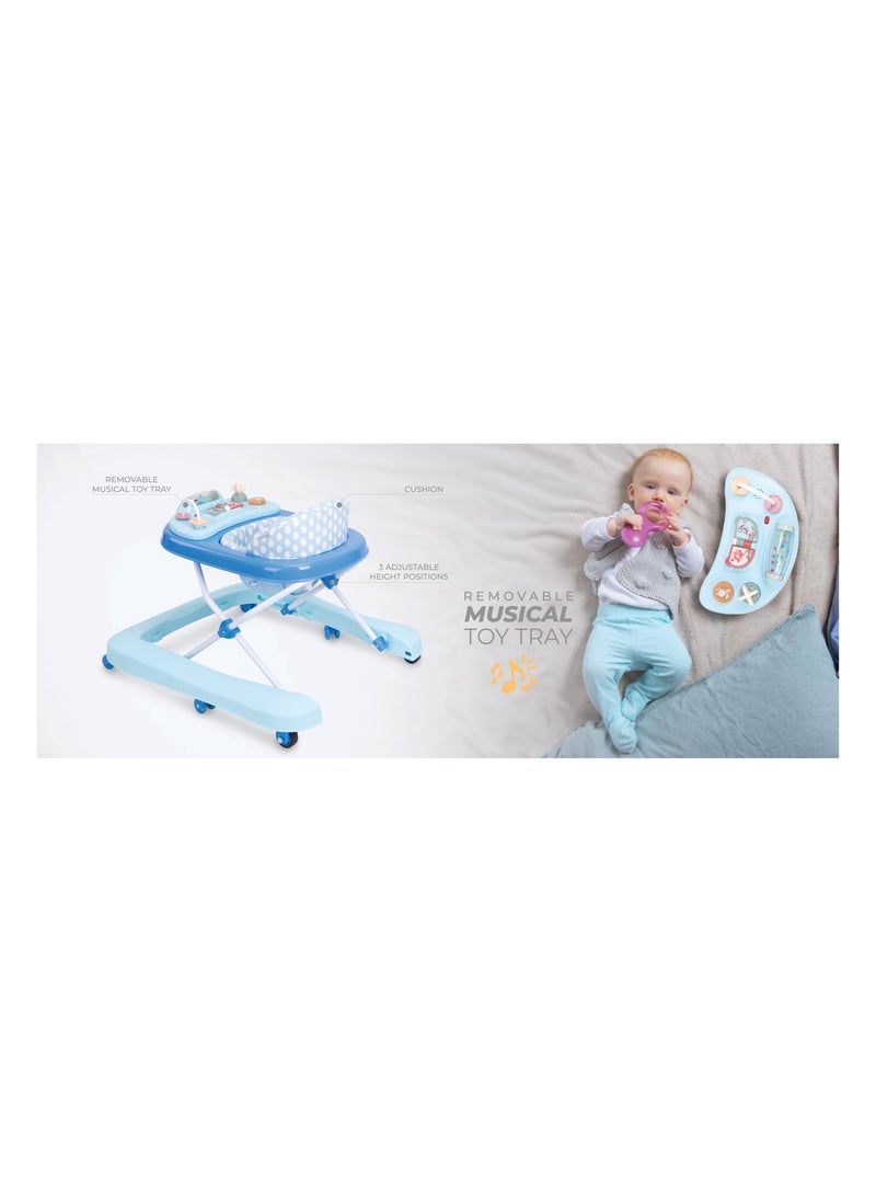 Nurtur 4 In 1 Baby Multi Walker-rocking Function- Music - 5 Height Adjustment- feeding table, car mould, easy fold - Multi