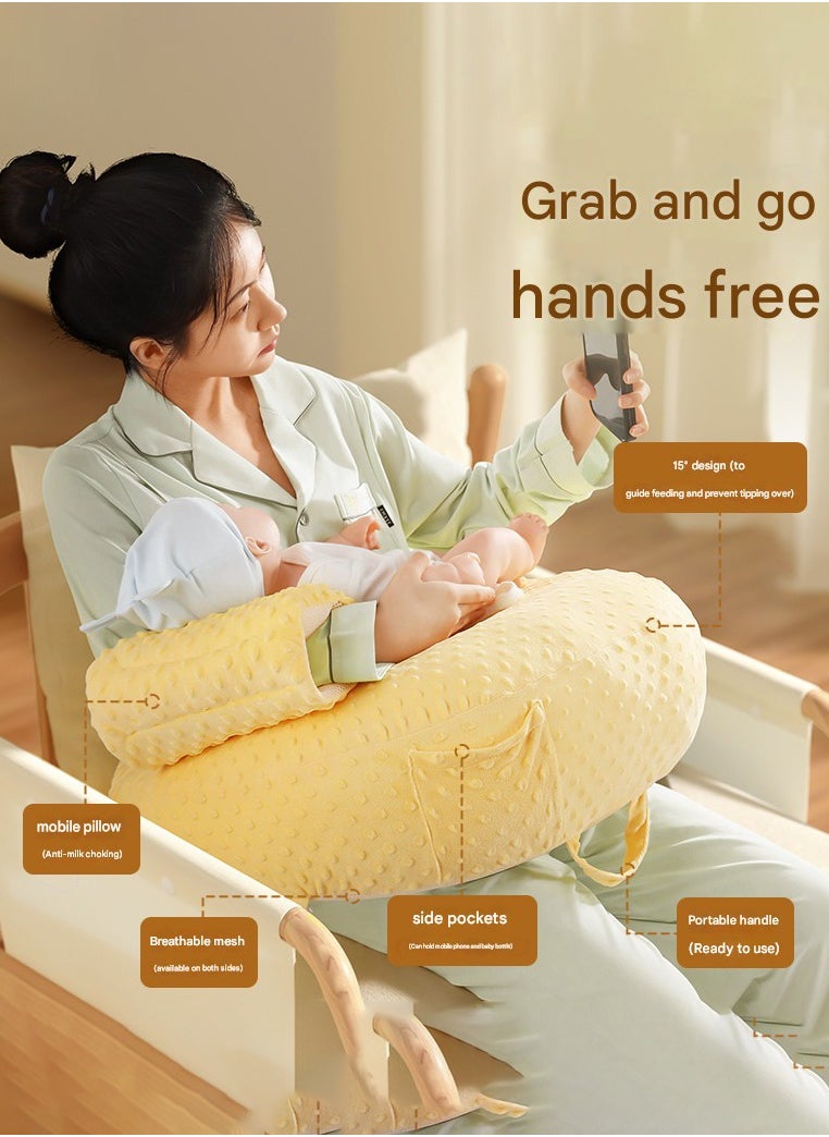 Baby Feeding Pillow Free Hands Multifunctional Slope Pad