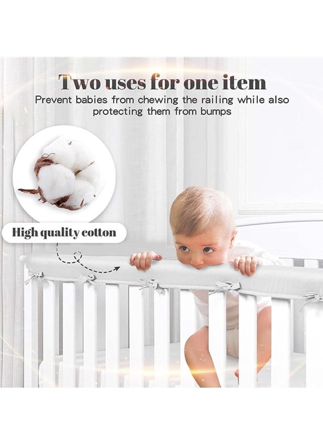 3Pcs Crib Rail Cover,Baby Bed Soft Edge Protector,Anti-Collision Strip Corner Cover For Child Bed Protection,Wrap Bed Rails,Crib Rail Edge Protector, Bed Guard Rail For Toddlers Boys Girls