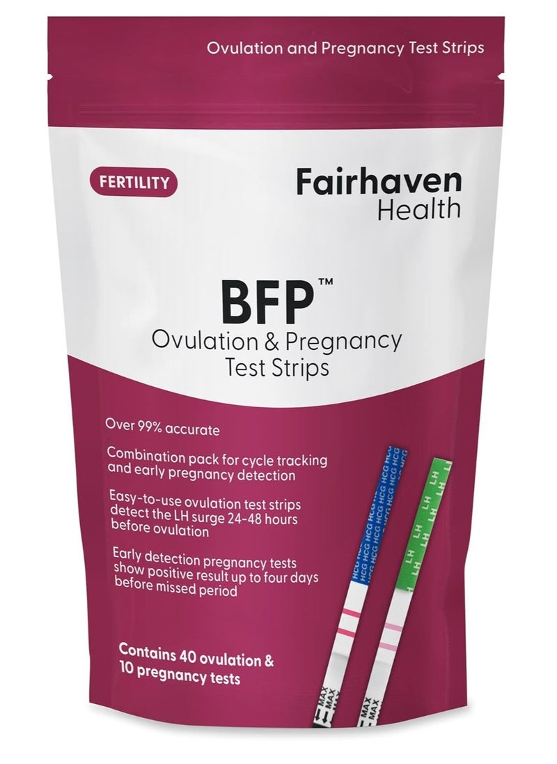 BFP Ovulation & Pregnancy Test Strips Contains 40 Ovulation & 10 Pregnancy Tests