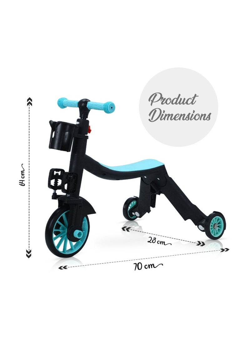 Little Story Kids Scooter / Balance Bike / Tri Cycle - Green