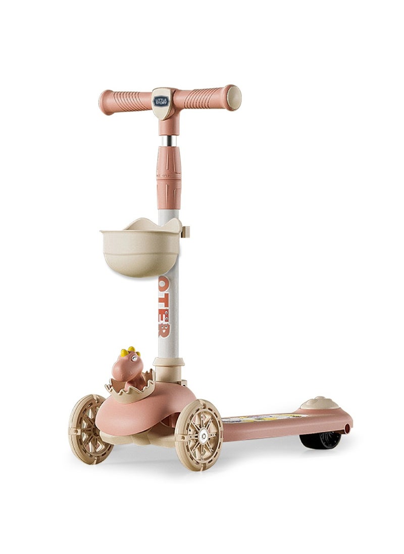 Little Story Kids Scooter & Ride on  – Dinosaur Pink