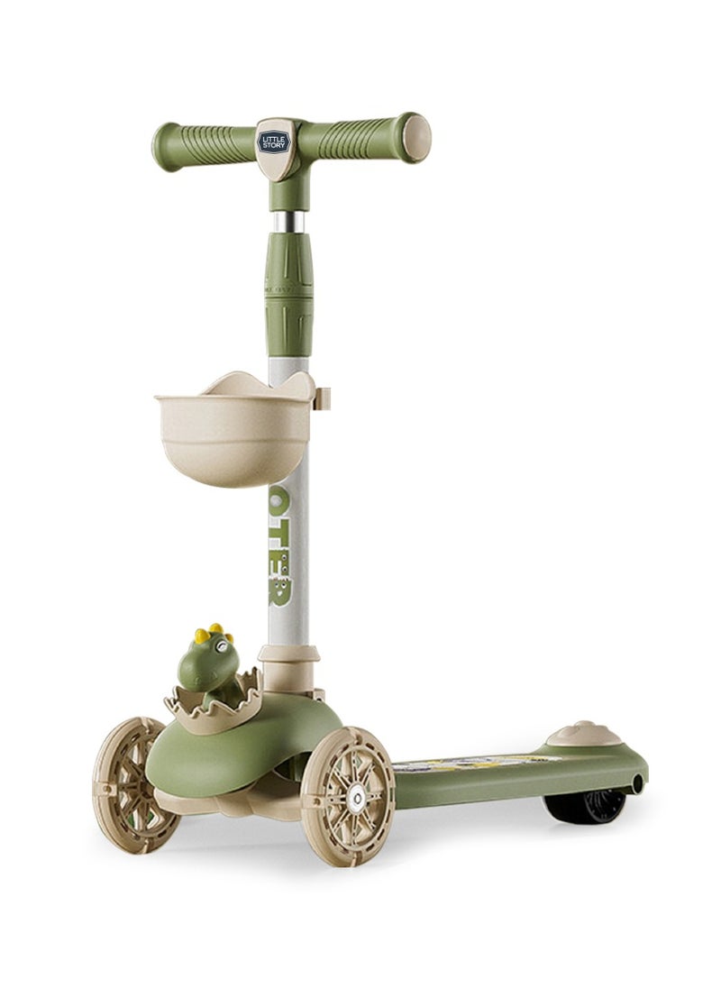 Little Story Kids Scooter & Ride on  – Dinosaur Green