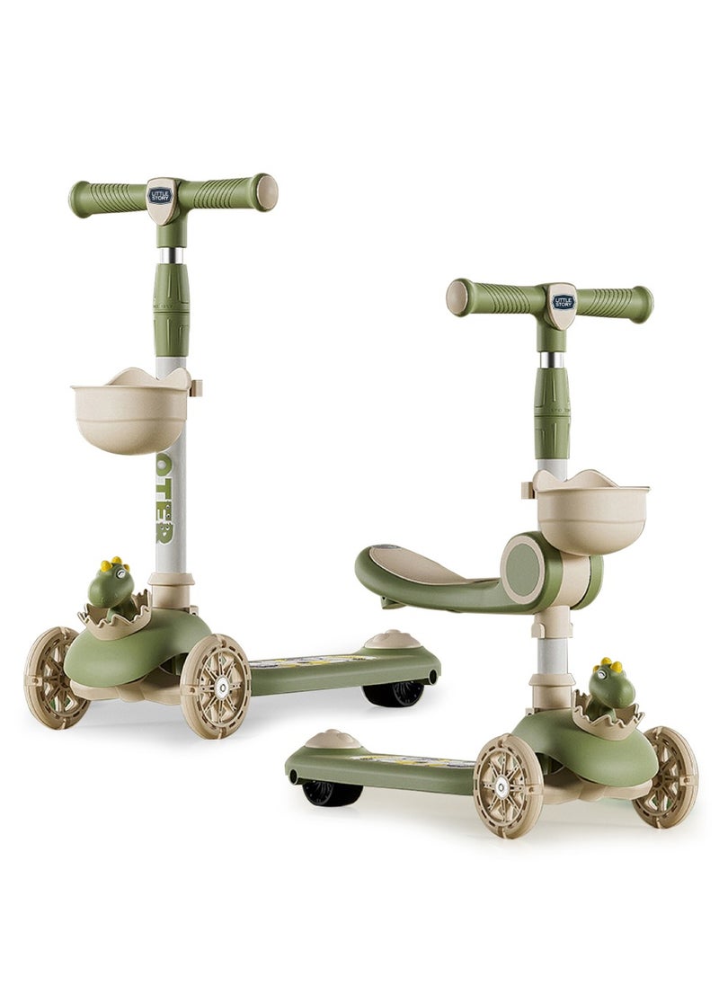 Little Story Kids Scooter & Ride on  – Dinosaur Green