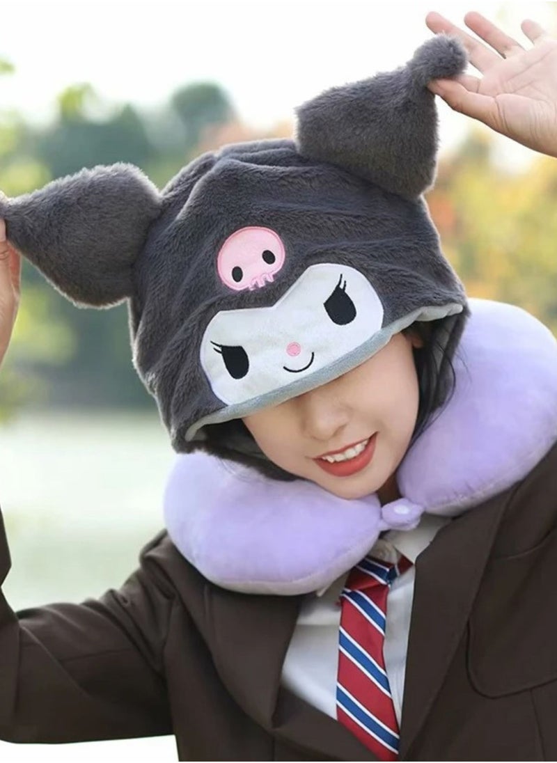 Japan Sanrio Kuromi Neck Pillow