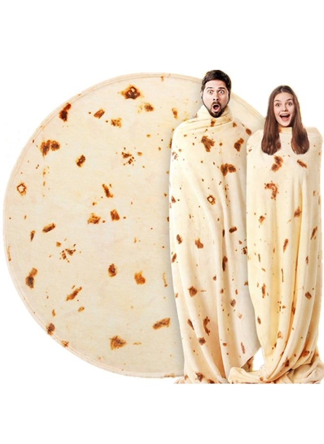 Soft And Comfortable Pancake Blanket,interesting And Novel Food Throw Blanket,adult And Children's Tortilla Blanket,flannel Taco Blanket, Bedroom,living Room And Children's Room (60 Inches)