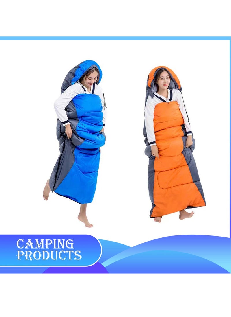 Hooded Envelope Sleeping Bag for Outdoor Camping