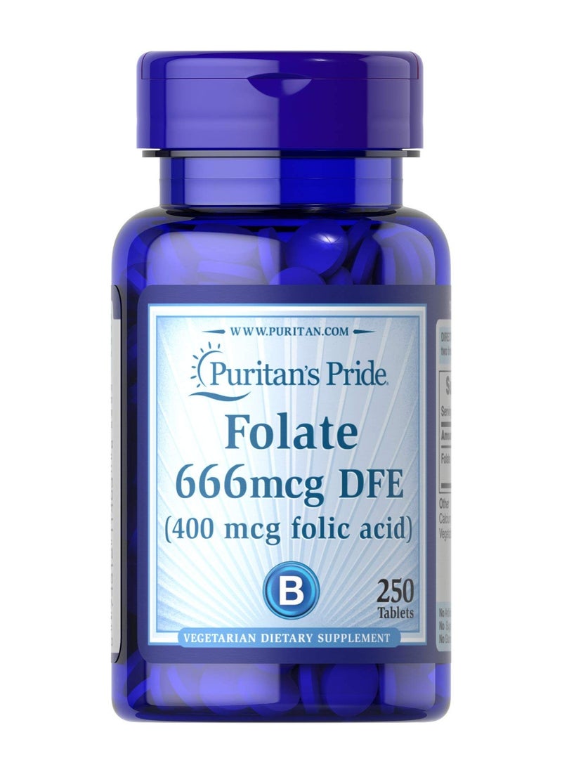 Folate Folic acid 400 mcg Tablets 250's