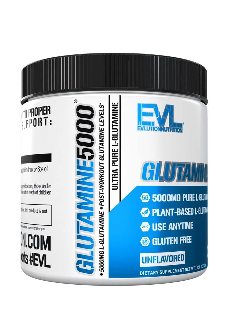 Glutamine 5000 Unflavored 5000mg 10.58oz 300g