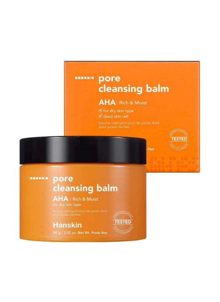 Hanskin Pore Cleansing Balm AHA Rich & Moist 80g