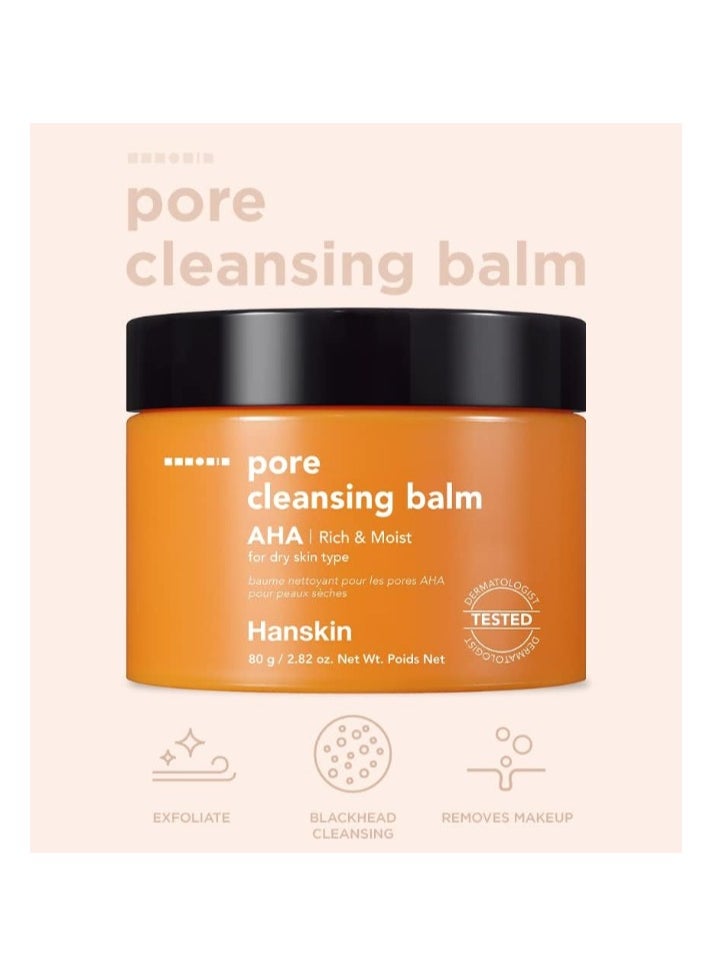 Hanskin Pore Cleansing Balm AHA Rich & Moist 80g