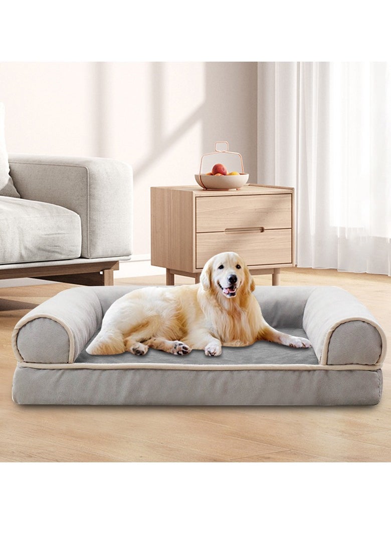 Dog Bed, Non-Slip Pet Sofa Lounger Puppy Couch Removable Machine Washable Cover Cushion Big Cat Kennel Cot, Medium Large Adult Dogs Kitten Sleeping Mattress