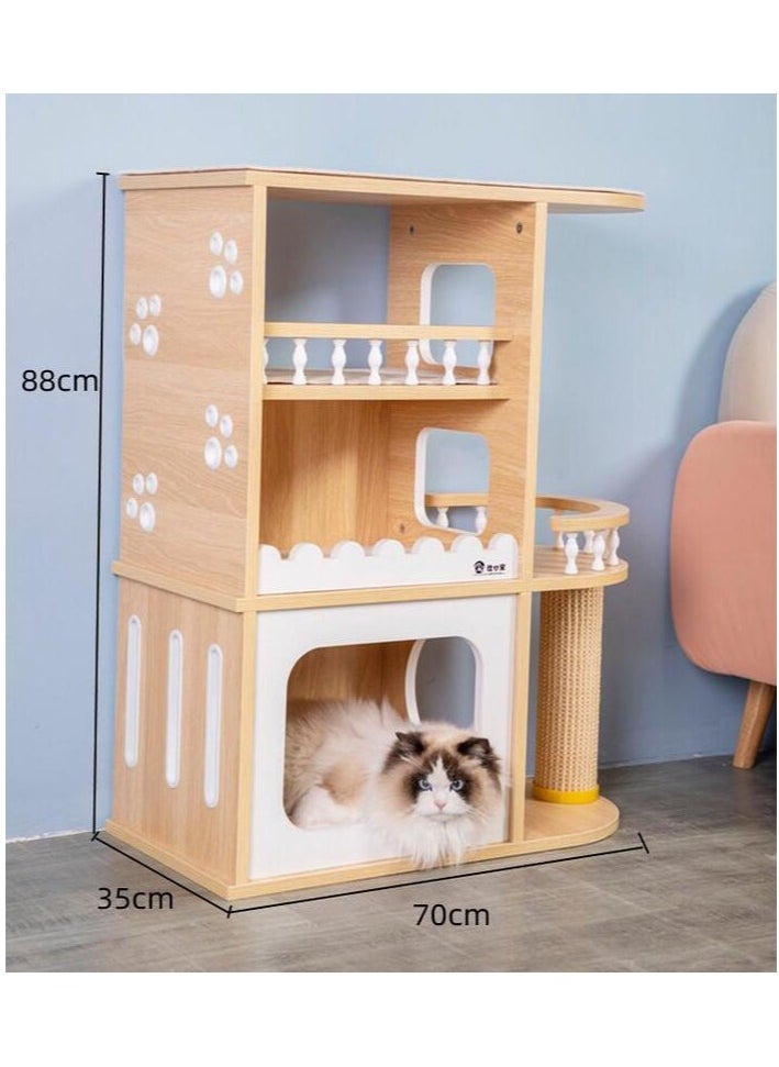 Cat House, Cat Villa, cat cage, cat tree, Does not Occupy Space for Household Indoor- cat House, cat Cabinet, Size - 70cm x 35cm x 88cm