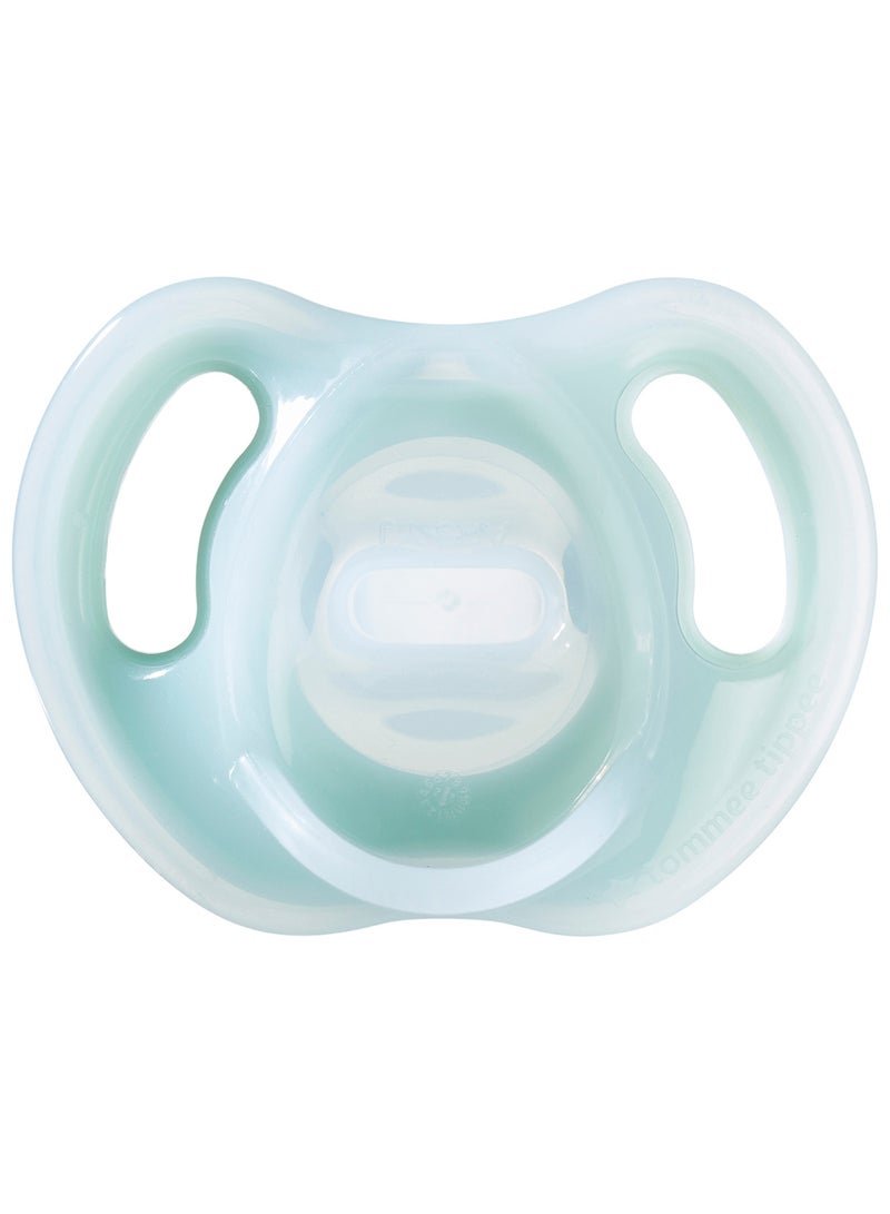 Pack Of 2 Ultra-Light Silicone Soother, Symmetrical Orthodontic Design, BPA-Free, One-Piece Design 6-18 Months Dummies