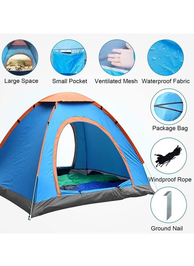 All-Weather 4-Person Camping Tent – Easy Setup, Waterproof, Perfect for Hiking & Traveling