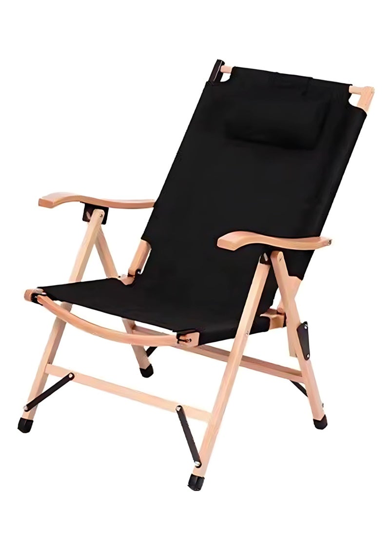 Comfortable Foldable Camping Chair with Adjustable Headrest