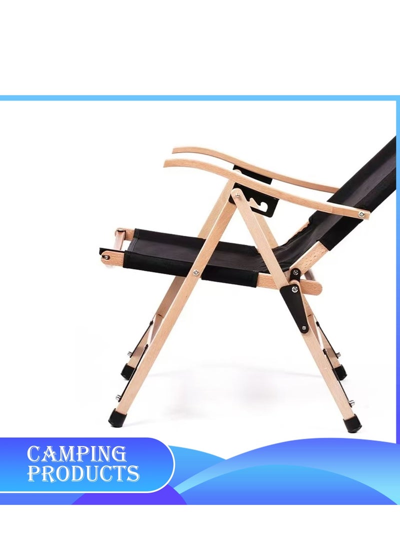 Comfortable Foldable Camping Chair with Adjustable Headrest