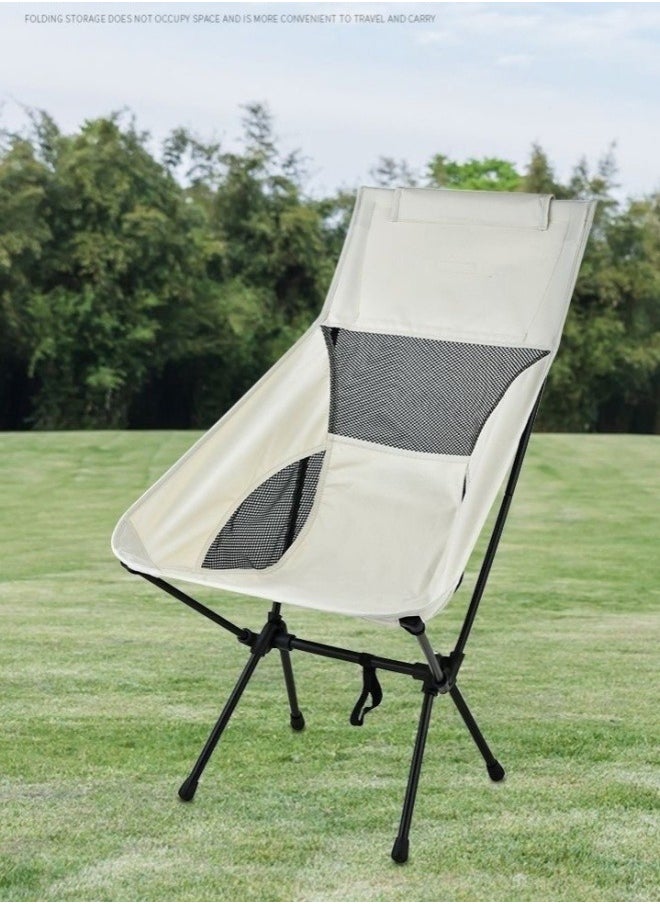 Heavy Duty Folding Camping Chair with Side Pockets and with Carry Bag, Garden Fish Chair Oxford Fabric Chair Outdoor Lounge Chair for Fishing, Camping, Picnics, BBQs, Beach & Outdoor Activities