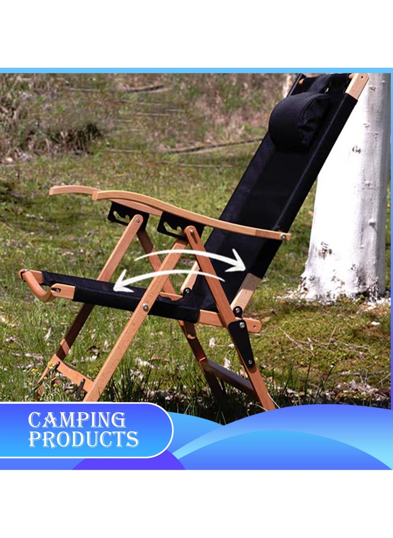 Comfortable Foldable Camping Chair with Adjustable Headrest