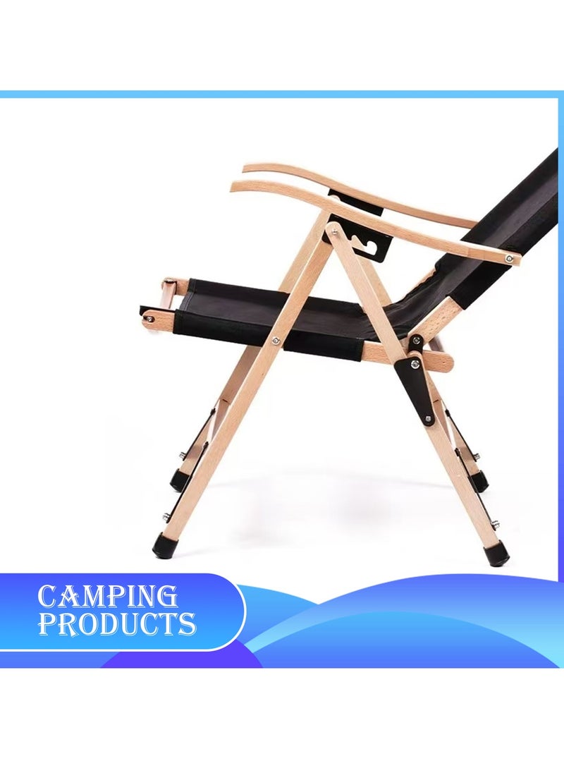 Comfortable Foldable Camping Chair with Adjustable Headrest