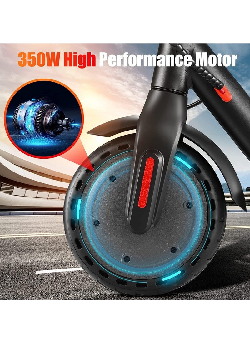 Electric Scooter 350W Motor with Bluetooth Off-Road Tyres Front Suspension & LED Light  Blue