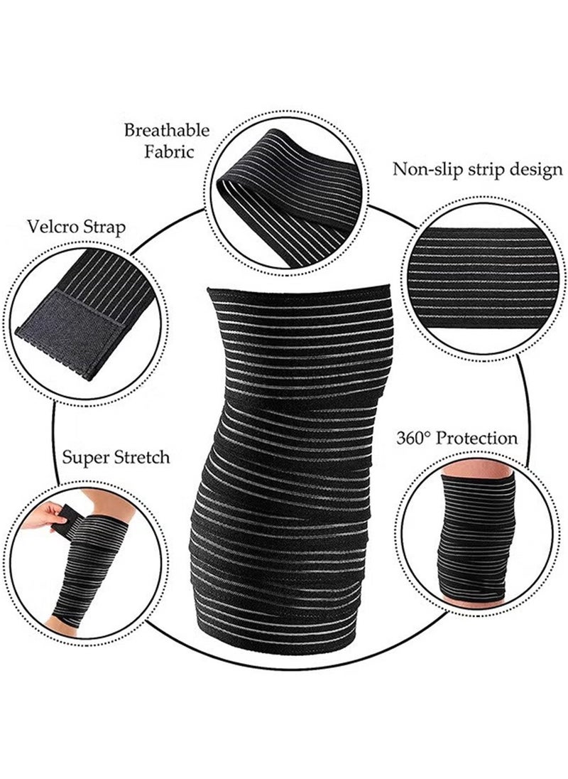 2 Pairs Ankle Foot Support Wrap for Sprained Weak Ankles Ligament Damage Stabilization Achilles Tendonitis Plantar Fasciitis Heel Pain Relief Adjustable Brace Sleeve With Strap for Women Men