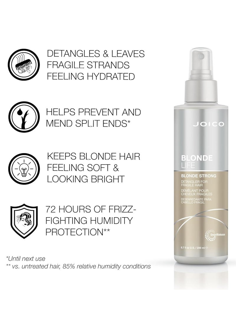 Joico Blonde Life Blonde Strong Conditioning Detangler | For Fragile Blonde Hair | Prevents Split Ends & Breakage | 72 Hour Humidity Protection | 6.7 Fl Oz