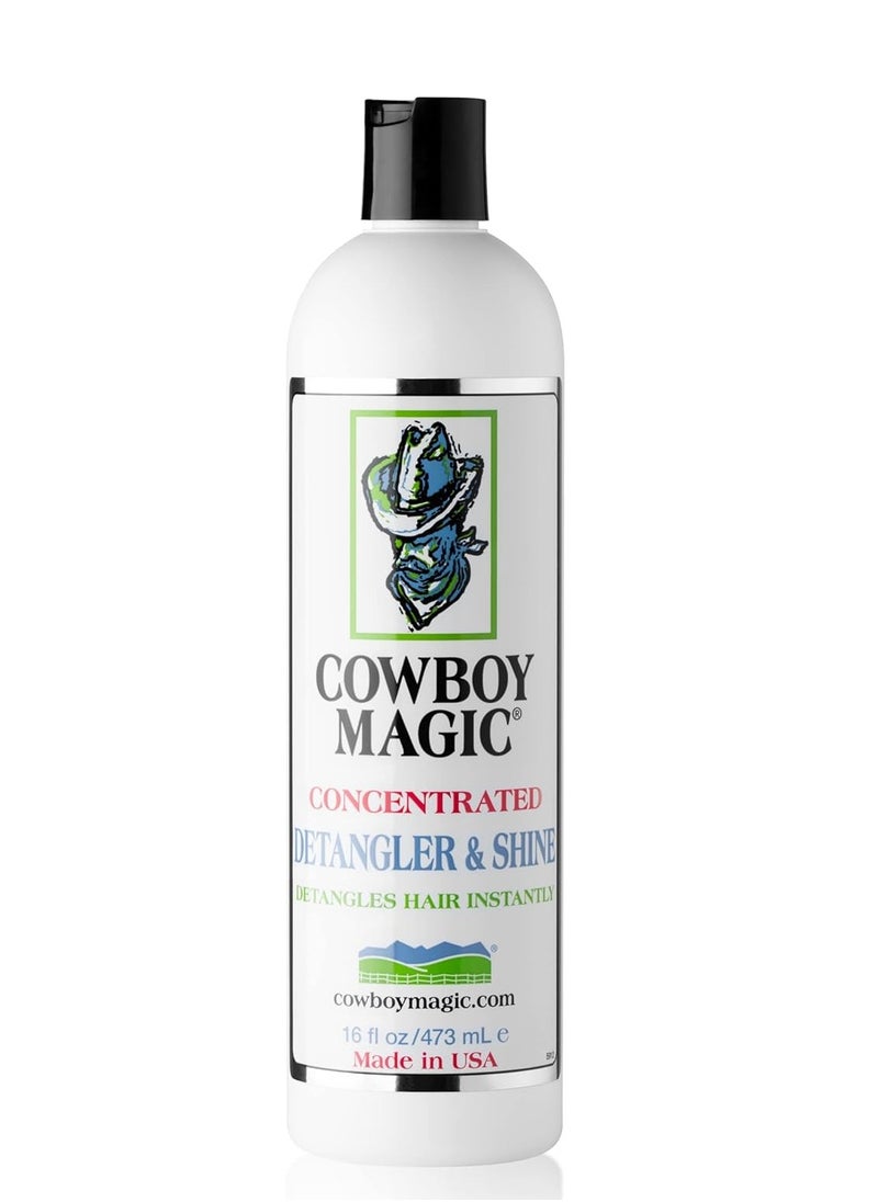 Cowboy Magic: Detangler and Shine (16 oz), Silk Protein and Panthenol Makes Hair Easy To Brush And Comb!