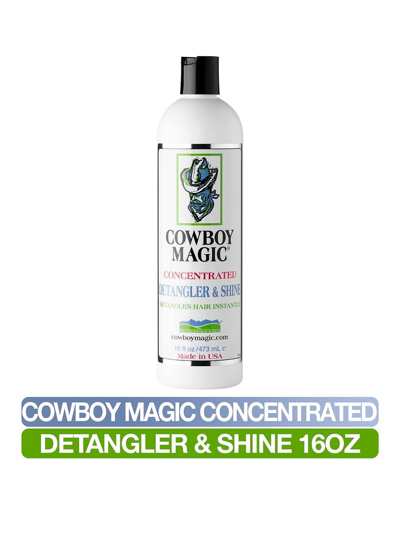 Cowboy Magic: Detangler and Shine (16 oz), Silk Protein and Panthenol Makes Hair Easy To Brush And Comb!