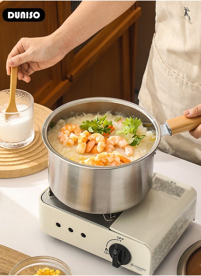 Deep Fryer Pot with Fry Basket, Stainless Steel Oil Strainer Pot, Food Cooking Pot With Lid, Deep Fry Pan with Easy Grip Handle for Home Use, Stovetop Fryer with Basket for French Fries, Chicken Wings