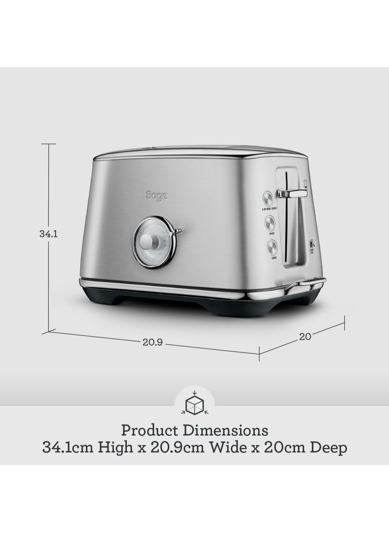 Toast Select Luxe 2-Slice Toaster with LED Countdown Indicator, Brushed Stailnless Steel - UAE Version, 2 Year Warranty