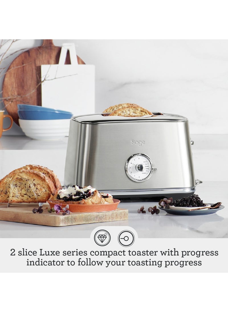 Toast Select Luxe 2-Slice Toaster with LED Countdown Indicator, Brushed Stailnless Steel - UAE Version, 2 Year Warranty