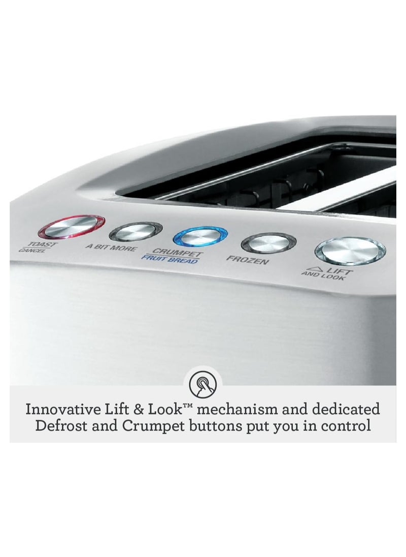 The Smart Toast 2-Slice Toaster, Brushed Aluminium - UAE Version, 2 Year Warranty