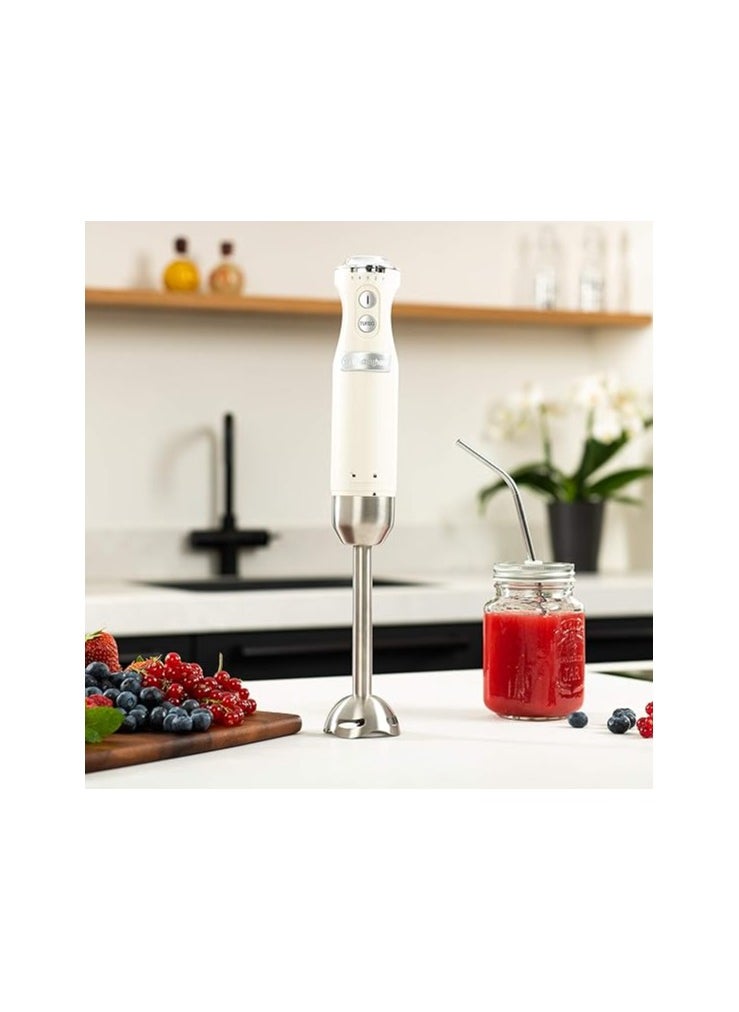 Retro Series Hand Blender - White | Sleek and Durable Blender for Smooth Blending