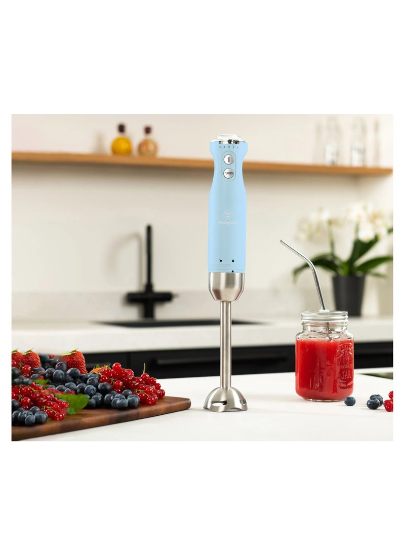 Retro Series Hand Blender - Blue | Stylish and Powerful Blender for Effortless Blending