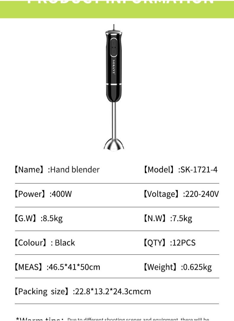 Hand Blender Multifunctional blender 4in1 Hand-held mince whisk fruit juice machine