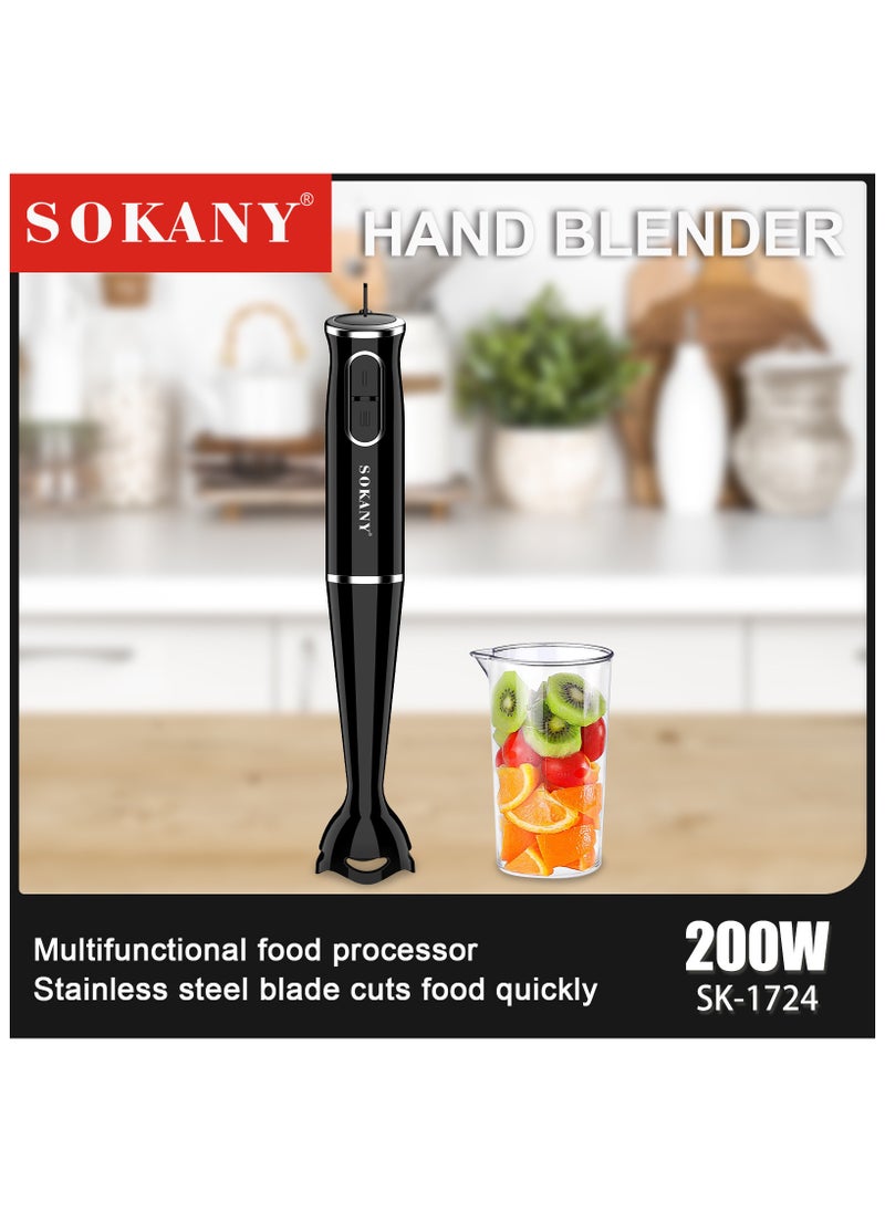 2-Speeds Electric HandHeld Blender 200W SK-1724 Black