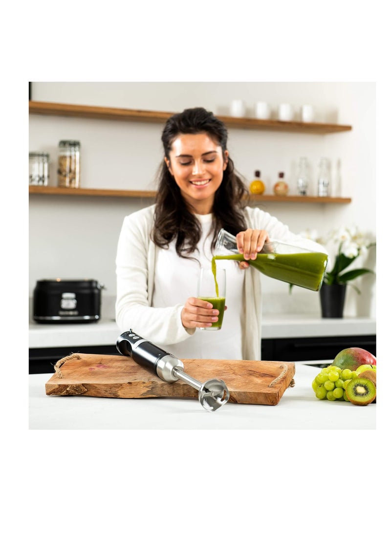 Retro Series Hand Blender - Black | Stylish and Powerful Blender for Effortless Blending