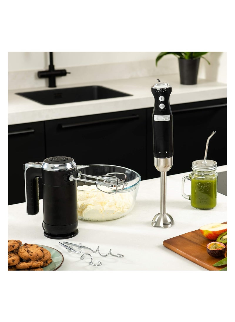 Retro Series Hand Blender - Black | Stylish and Powerful Blender for Effortless Blending