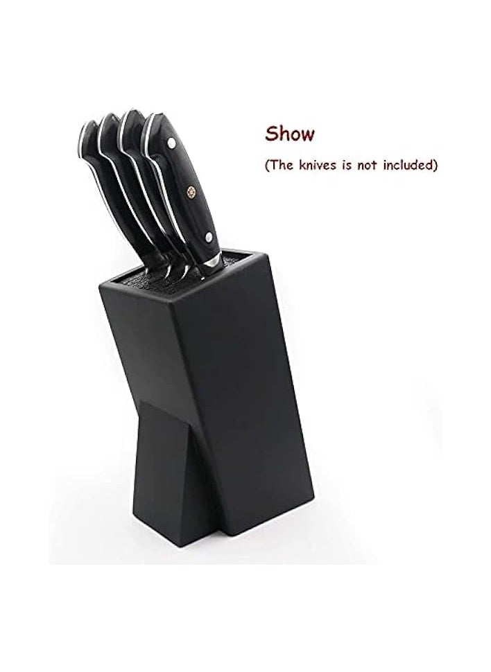 Knife Block Universal Knife Storage for Chef Knife and Cutlery - Removeable Food-Safe Grade Rods for Easy Cleaning-Black Color