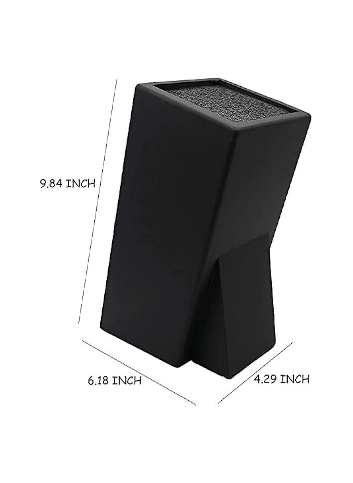 Knife Block Universal Knife Storage for Chef Knife and Cutlery - Removeable Food-Safe Grade Rods for Easy Cleaning-Black Color