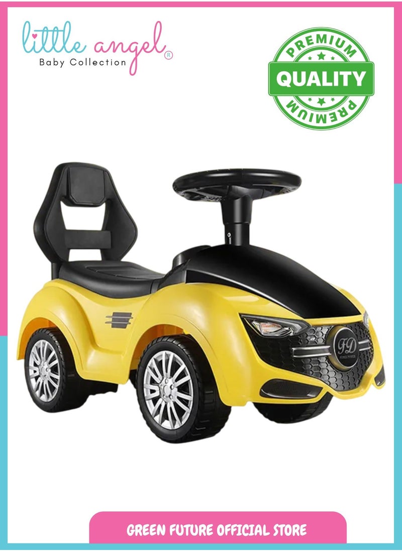 Kids Manual Ride On Car Toy with Steering Wheel Lightweight Durable Design for Toddlers Ideal for Fun and Safe Indoor or Outdoor Play