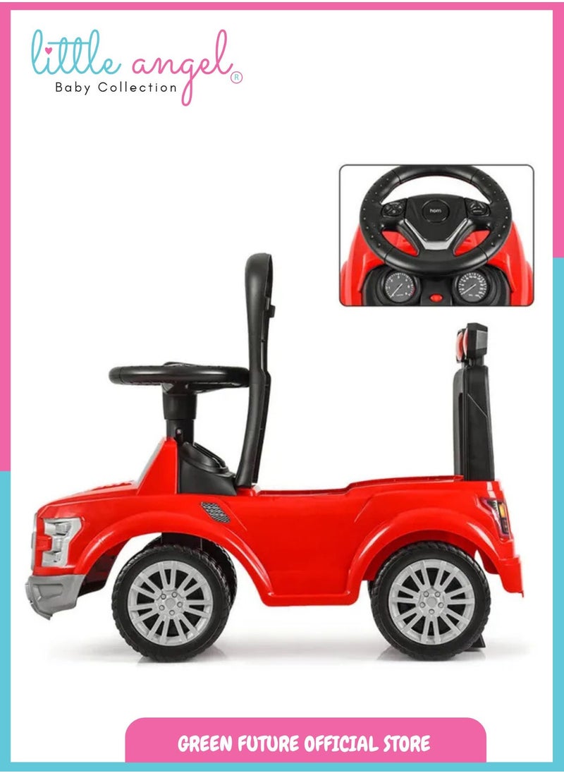 Kids Push Ride On Truck Car Toy with Steering Wheel, Backrest, Durable Design, and Fun for Toddlers Indoor and Outdoor Play