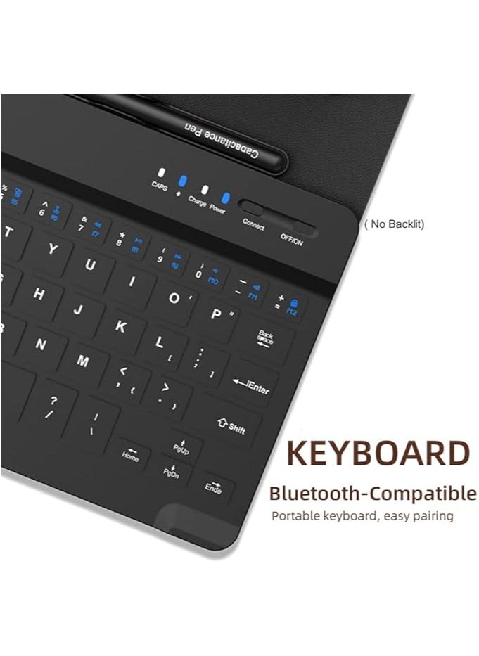 Cover for Samsung Galaxy Z Fold 5/Fold 4 Keyboard Case, with with Bluetooth Mouse, Capacitive Pen and Bluetooth Keyboard for Samsung Z Fold 4/Fold 3/Fold 2 (Carbon Fiber Black)