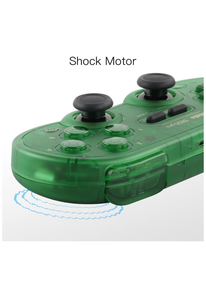 SN30 Pro Wireless Bluetooth Controller (Hall Effect Joystick Update) with Joysticks Rumble Vibration USB-C Cable Gamepad Compatible with Switch,Windows, Mac OS, Android, Steam (Jade Green)